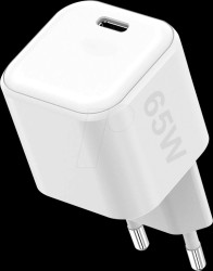 264610 USB charger, 65 W, 1x USB-C (PD), GaN, white
