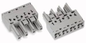 Gniazdo 4-torowe szare kodowanie B WINSTA 770-244 /50szt./