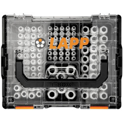 LAPP 53110053 gland set silver-grey, ABS case, transparent lid, M12-M32