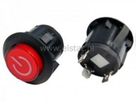 Przełącznik bistabilny okrągły czerwony 16A; 250V