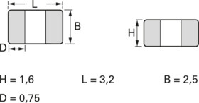 PTC thermistor, 27 Ω, 110 °C, ±25 %, SMD 1210, B59606A0110A062