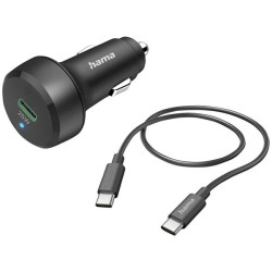 Hama 201614 Auto-Fast Charger 25 W Black USB-C PD 1m Long Car Charger