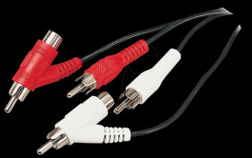 2x RCA plug to 2x RCA plug/connector