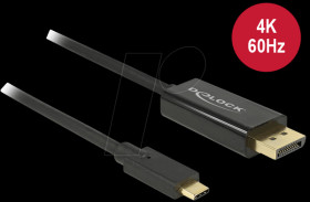 85255 USB C plug to DP plug, DP Alt mode, 1 m.