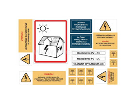 Zestaw oznaczników samoprzylepnych do fotowoltaiki TZ PV Z3 E04TZ-05010215501 ERGOM