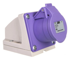 Gniazdo stałe 32A 2P 24V fioletowe IP44 172v