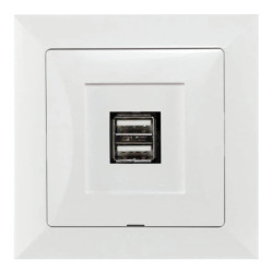 Opal Gniazdo 2xUSB kolor biały GŁ- USB 2 Op BI