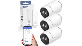 3X Głowica Termostatyczna E1 + Centrala Sterująca Hub E1 Termostat + Bramka,...