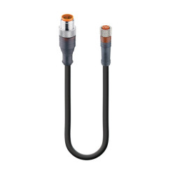 RST 4-RKMV 4-225/2 M złącze M12 męskie 4 stykowe proste + złącze M8 4 stykowe żeńskie proste, przewód PUR 4x0,34mm2, dł. 2m, LUM