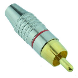 Red Gold Plated RCA Phono Plug