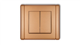 Flexi Łącznik Jednobiegunowy Ze Schodowym (Osobne Zasilanie) Złoty Metalik...