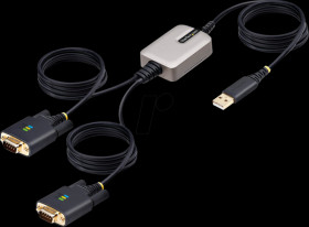 2P6FFC-USB-SERIAL Adapter cable, 2 port USB to serial RS232