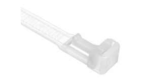 Opaska Kablowa Otwierana Wielokrotnie 250X7,5Mm Biała Bmwb5252e /100Szt./