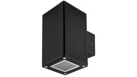 Oprawa Elewacyjna Blok-K-2K-B 2Xgu10 Czarna Hermetyczna Ip44 Kinkiet / Na...