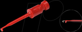 931467101 Clip probe tip, solder connection, contact hooks, red