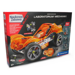 Zestaw konstrukcyjny Laboratorium mechaniki - Samochód i konstrukcje mechaniczne - Clementoni 50872
