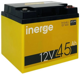 Akumulator VRLA AGM 12V 45Ah (żywotność 7-9lat) INERGE IN-12-45-A