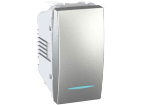 UNICA Wyłącznik zwierny przycisk 1 moduł aluminium MGU3.106.30N SCHNEIDER ELECTRIC