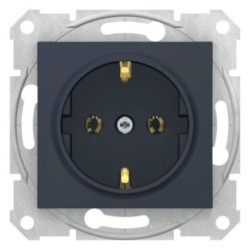 Sedna Gniazdo pojedyncze z/u SCHUKO grafitowe SDN3000570