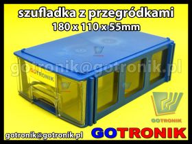 Moduł szufladki magazynowej z przegródkami 180x110x55mm