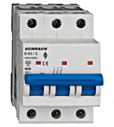 Wyłącznik instalacyjny 6kA, B 63A, 3P Seria AMPARO