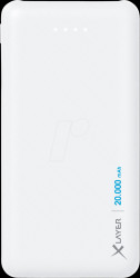 217286 Powerbank, Micro, Li-Po, 20000 mAh, USB-C, white