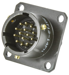 Złącze 14-pinowe Żeński Amphenol Limited Męski Montaż na kołnierzu MIL-DTL-26482 rozmiar 12