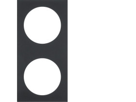 Integro Ramka 2 podwójna granit czarny jedwabny mat lak 919762545 HAGER