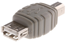 RS PRO Adapter do podstawek pod układy scalone Żeńskie Złącze A USB typu A Złącze B USB typu B Męski dł. 28 mm kolor: