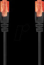 CCGL85200BK05 Patch cable, Cat.6, U/UTP, 0.5 m, black