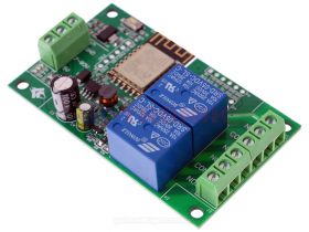 Moduł 2 przekaźniki z sterowanie WiFi ESP-12F wersja 5V/7-30V
