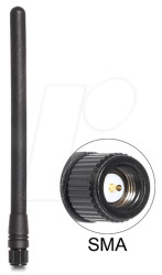 88689 ZigBee Antenna, SMA, 2 dBi, rigid, black