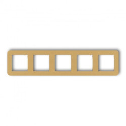 MINI Ramka uniwersalna pięciokrotna zaokrąglona z tworzywa złoty 29MRTZ-5