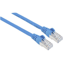 Intellinet 740913 RJ45 Network Cable CAT 6A 3m Blue Metal Foil Braided Shield