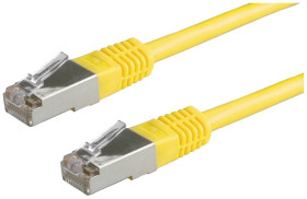 kabel LAN Roline 21.15.0182, 1 szt., RJ45, CAT 5e, F/UTP, 0.50 m, żółty