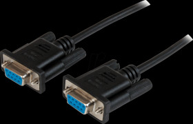 SCNM9FF1MBK 1m Black DB9 RS232 Null Modem Cable F/F