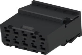 Socket, unequipped, 10 pole, straight, 2 rows, black, 1534181-1
