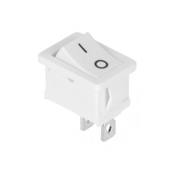 PRZEŁĄCZNIK KOŁYSKOWY ON/OFF BIAŁY 21x15mm 6A 250VAC PRK0142 / RS601