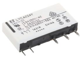 Przekaźnik mocy 24V dc SPDT Fujitsu 170mW, montaż PCB 3390Ω Styk płytki drukowanej