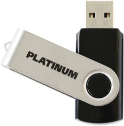 Pendrive USB 2.0 Platinum Twister, 8 GB, czarny, 10 MB/s / 3 MB/s, obracany