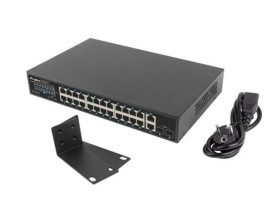 SWITCH LANBERG RSGE-24P-2GE-2S-250 24X 1GB POE+/2X GB 2X SFP RACK 19 GIGABIT ETHERNET 250W
