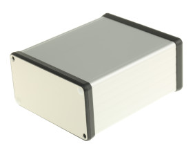 Obudowa Aluminium szerokość zew. 103 mm długość zew. 120 mm wys. zew. 53 mm Hammond IP54 Anodowanie na srebrno
