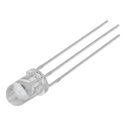 Dioda LED 5mm Czer/Nieb (katoda) 8500mcd 4000mcd wsp.katoda