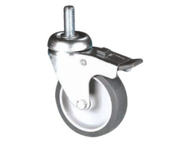 Koło samonastawne średnica kabla 80mm Trzpień gwintowany Guitel Hervieu 50kg wysokość całkowita 109mm