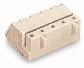 Socket header, 2 pole, pitch 7.5 mm, angled, light gray, 721-332/008-000