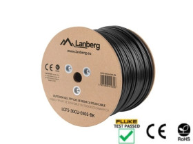 Kabel teleinformatyczny zewnętrzny F/UTP kat.5e 4x2xAWG24 CU outdoor żelowany LCF5-30CU-0305-BK /305m/