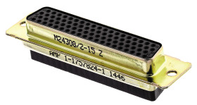 Złącze D-Sub 78-pinowe Żeński Proste Montaż na kablu Złoto na niklu