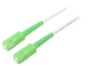 SCA-SCA/OS2-150WH Patch cord światłowodowy OS2 SC/APC,z obu stron 15m LSZH