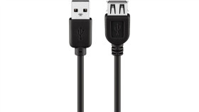 Przedłużacz Usb 2.0 Hi-Speed, Czarny - Długość Kabla 1.8 M
