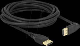 87827 DisplayPort 1.2 cable, 4K 60 Hz, angl., w/o lockm.. 5.0 m